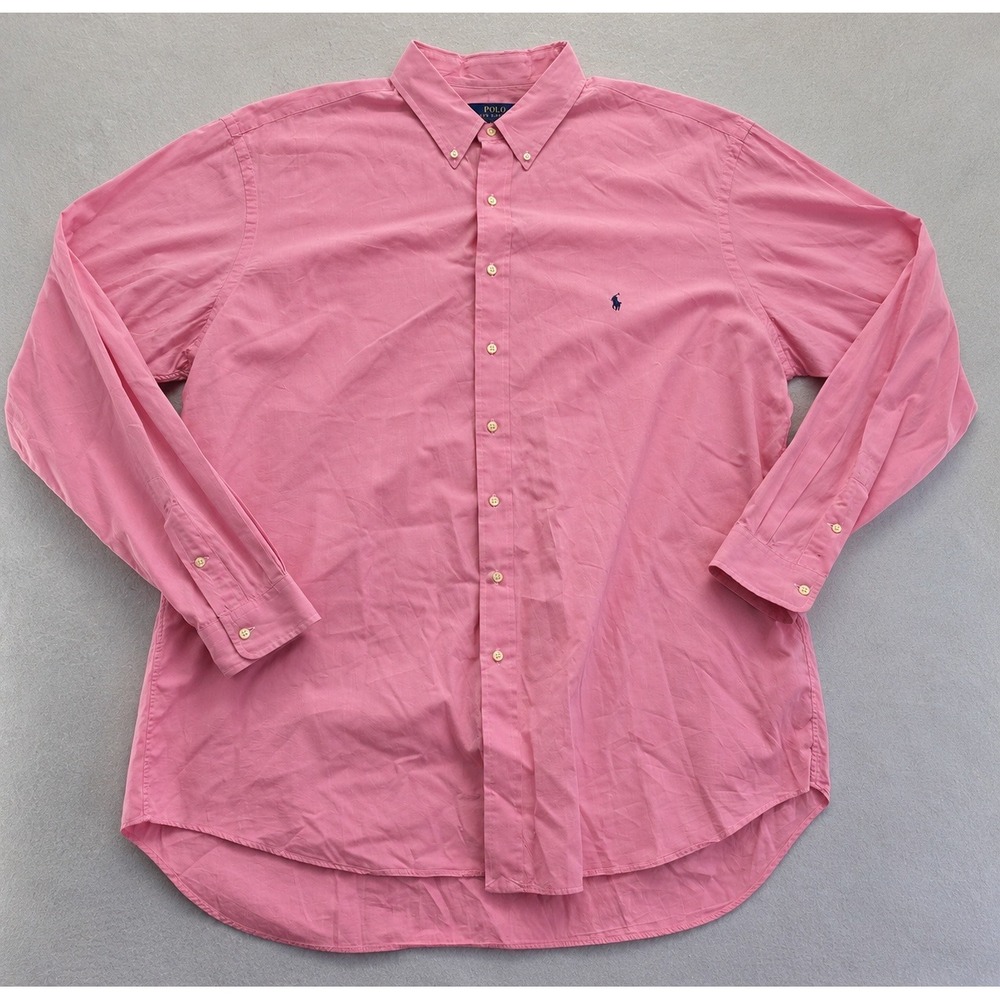 Ralph Lauren Classic‎ Fit Button Down Shirt Pink Long Sleeve 2XLT Tall